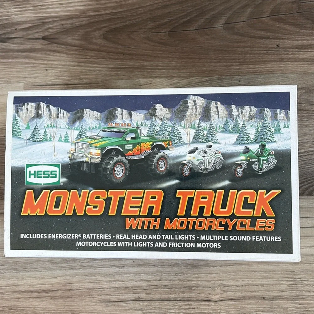 Hess Toy Monster Truck With Motorcycles MonsterTruck 2007 Gas Station 🆕